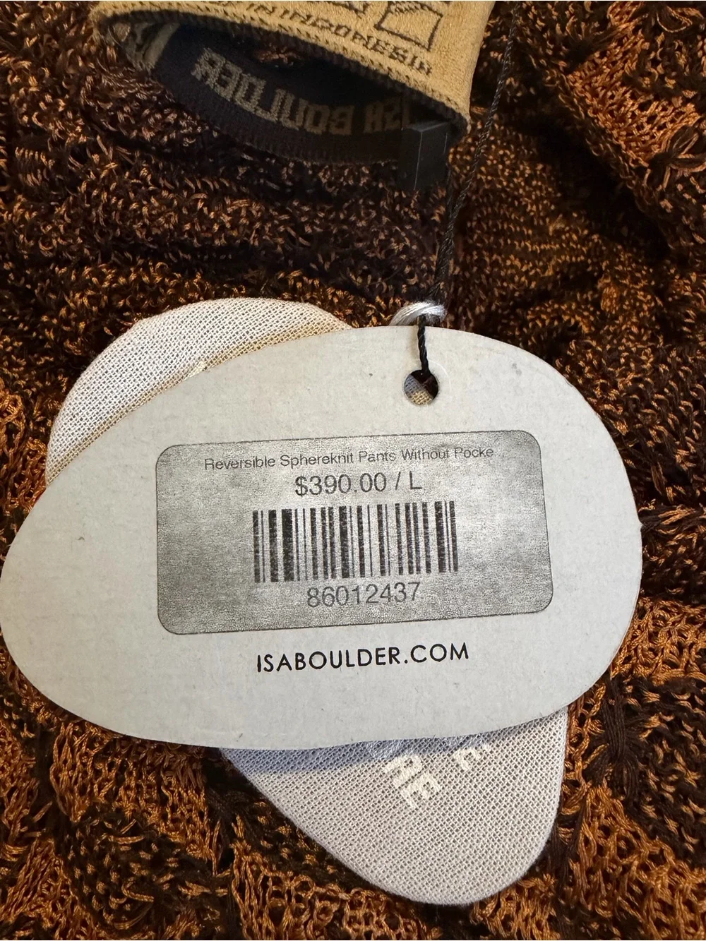 Isa Boulder Reversible Sphereknit Pants Size Large